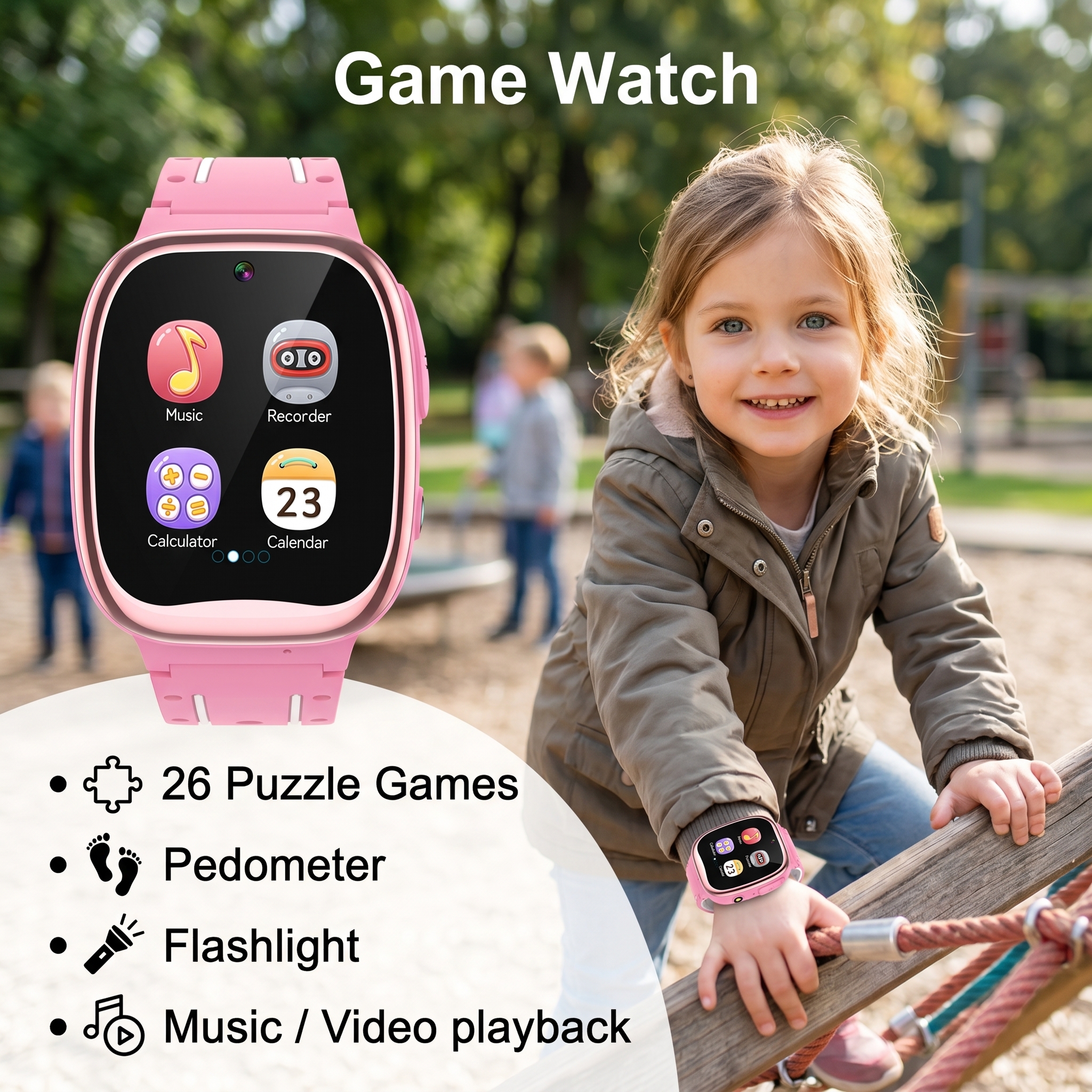 Smartwatch Watches For Kid Boy With Alarm - Kids Smartwatch 26 Games Music Player