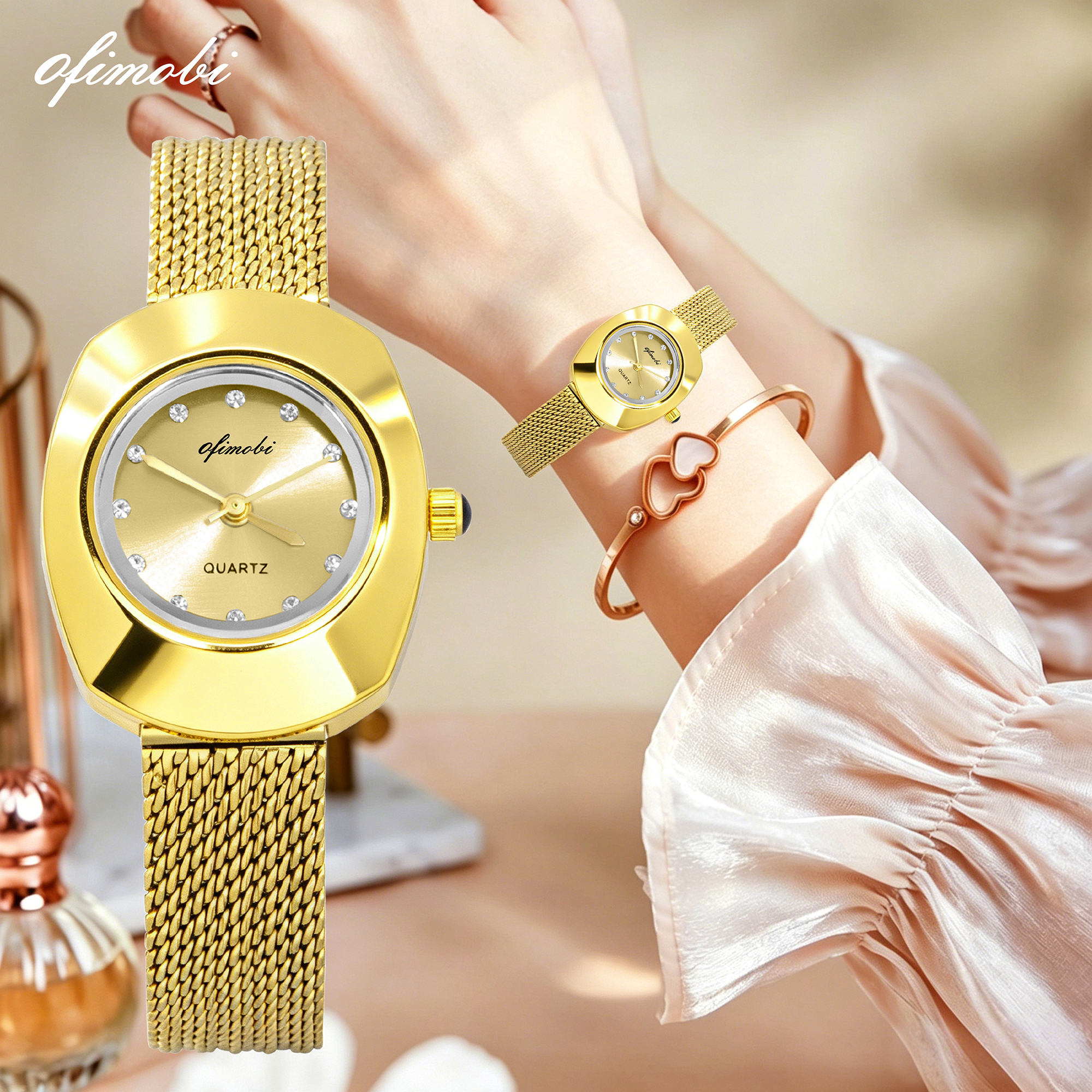 Mesh Stainless Strap - OFIMOBI Women Quartz Watch Stainless Steel