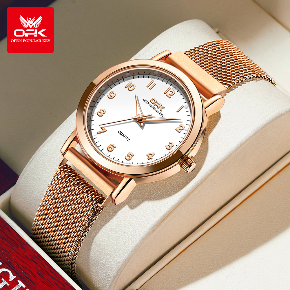 Mesh Stainless Strap - OPK 8115 Women's Watches Simple Fashion
