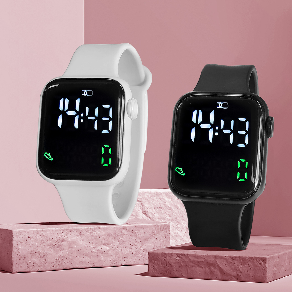 Smartwatch Watches Girls - New 2PCS Student Minimalist Smart Watch