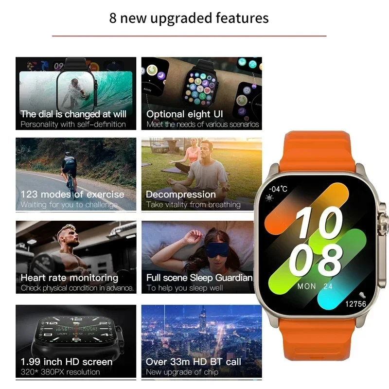 New Watch T10 Ultra Smart Watc - Smartwatch Watches With Bluetooth บทวิจารณ์และราคา