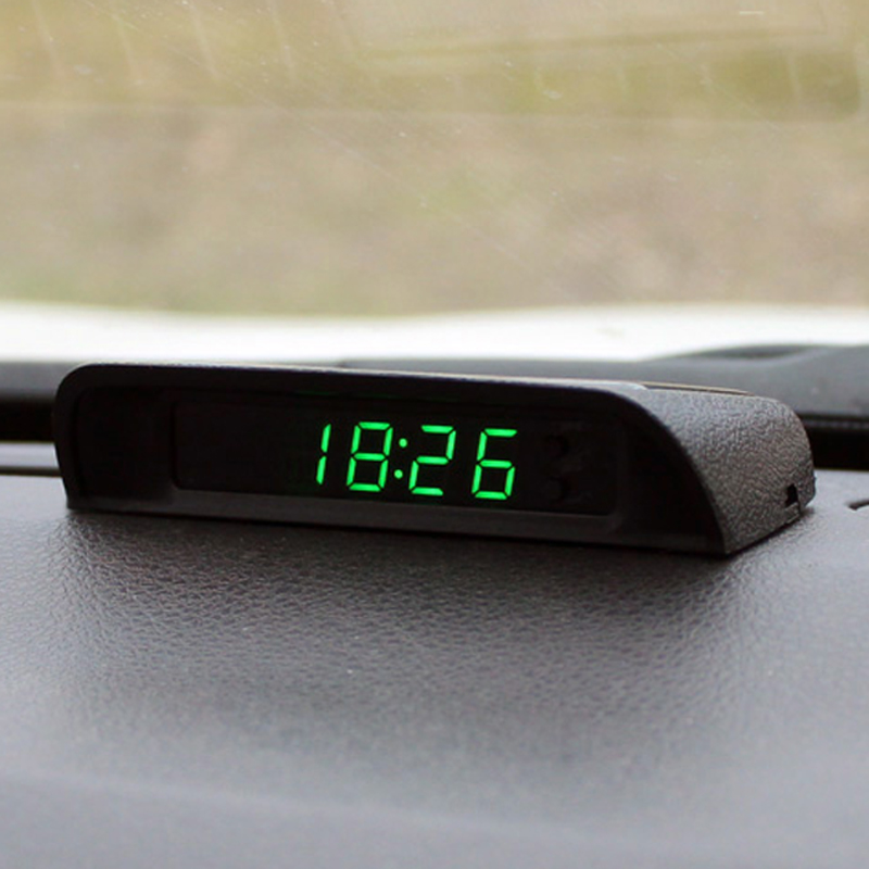 Solar Car Clock Thermometer Da - Solar Powered Watch บทวิจารณ์และราคา