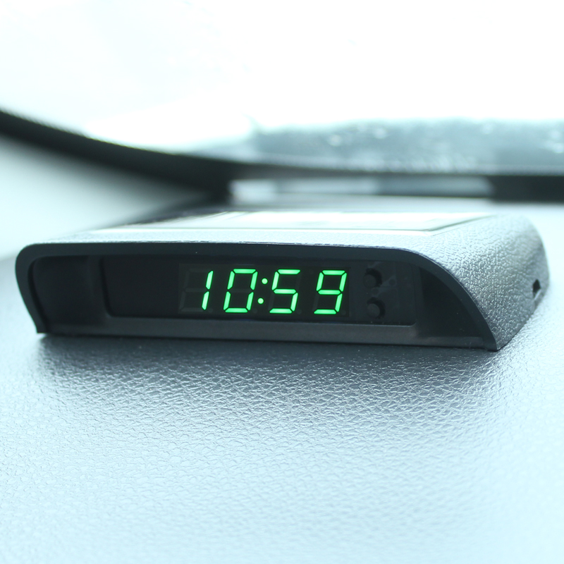 Solar Car Clock Thermometer Da - Solar Powered Watch บทวิจารณ์และราคา