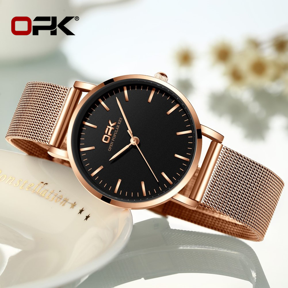 OPK 8101 Womens Watch Simple Q - Mesh Stainless Strap บทวิจารณ์และราคา