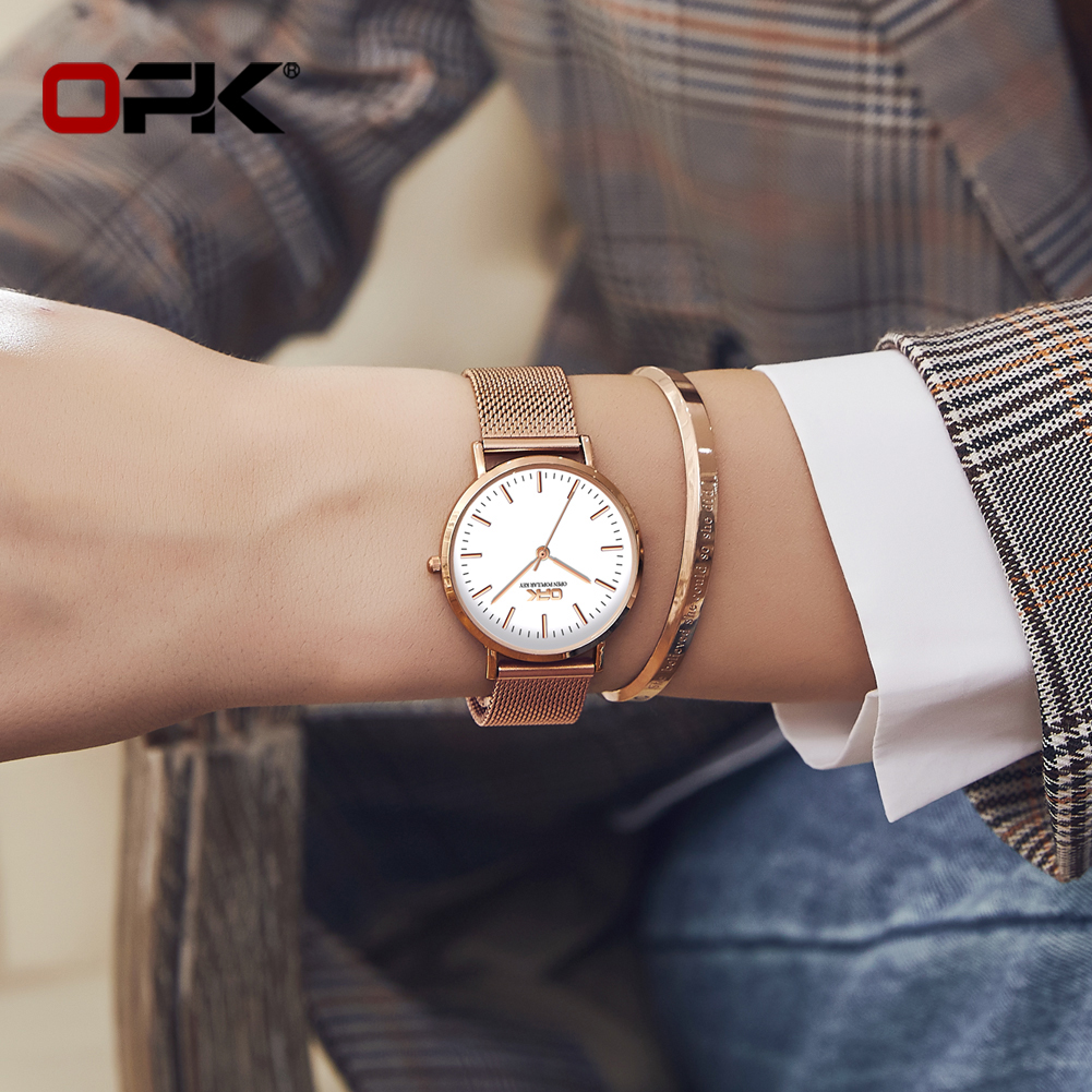 OPK 8101 Womens Watch Simple Q - Mesh Stainless Strap บทวิจารณ์และราคา