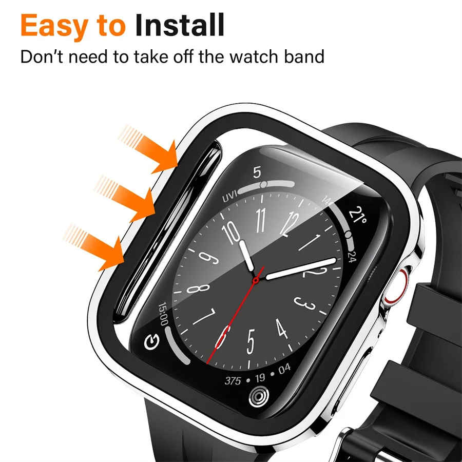 Glass+cover For Apple Watch ca - Smartwatch Watches Girls บทวิจารณ์และราคา