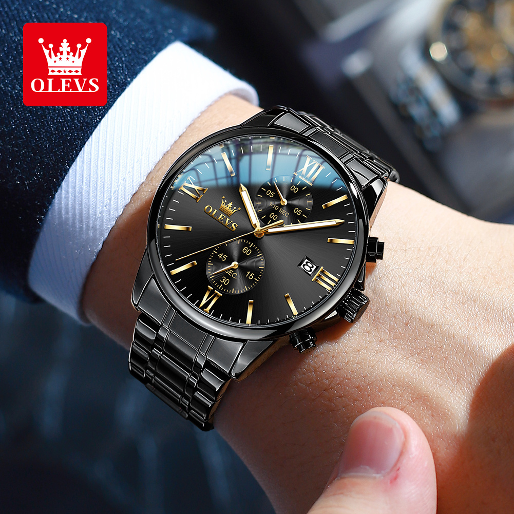 OLEVS 2886 Classic Black Quart - Smartwatch Watches For Men Brands บทวิจารณ์และราคา