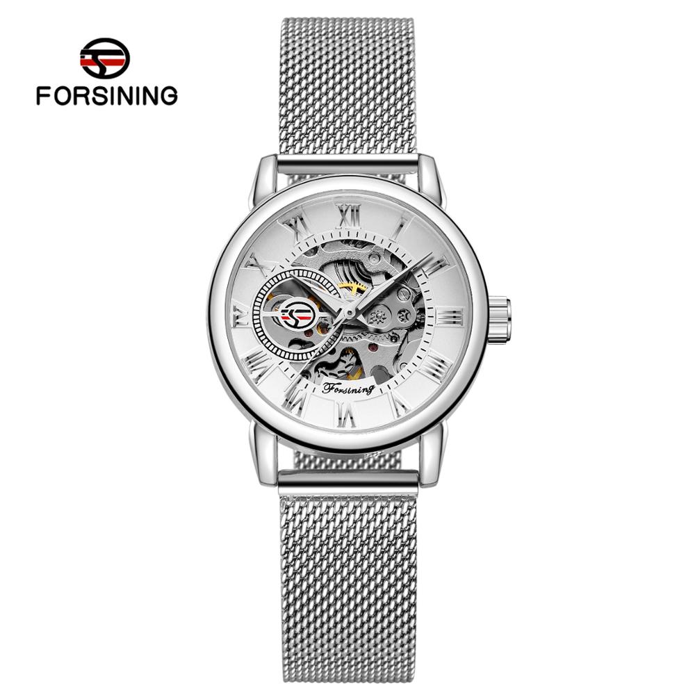 Reloj Mujer FORSINING Fashion  - Mesh Stainless Strap บทวิจารณ์และราคา
