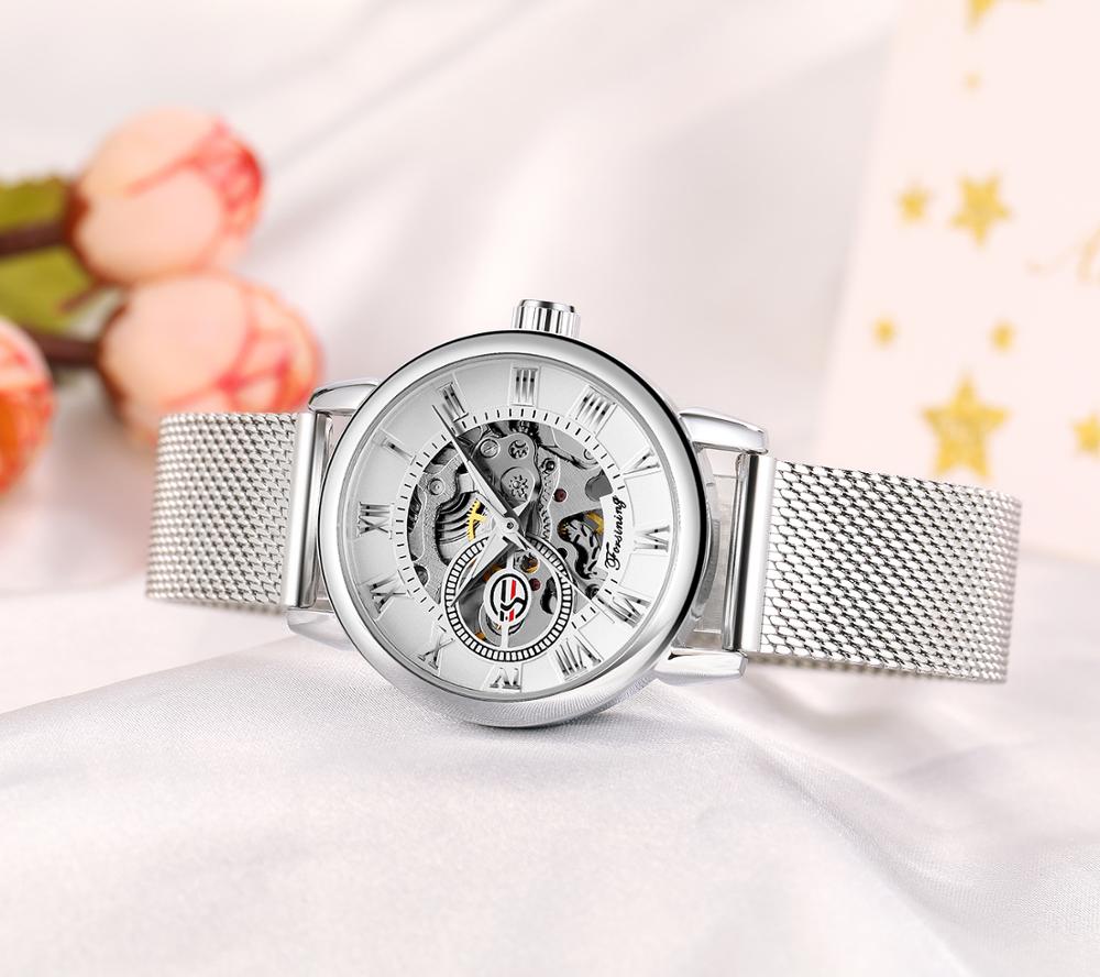 Reloj Mujer FORSINING Fashion  - Mesh Stainless Strap บทวิจารณ์และราคา