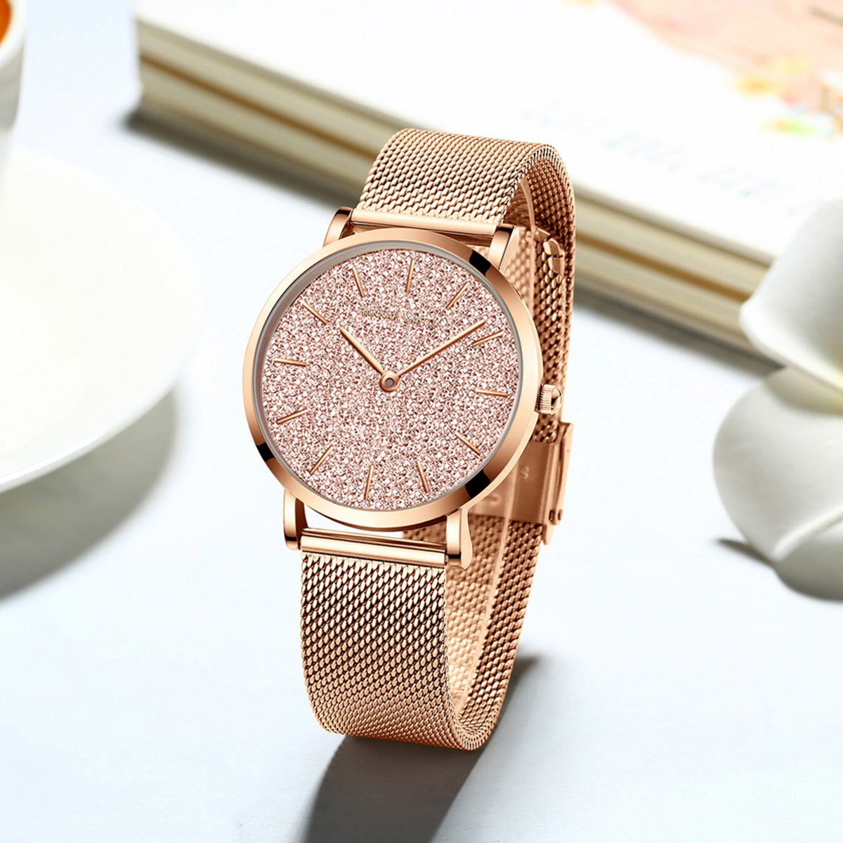 Hannah Martin Luxury Women's W - Mesh Stainless Strap บทวิจารณ์และราคา