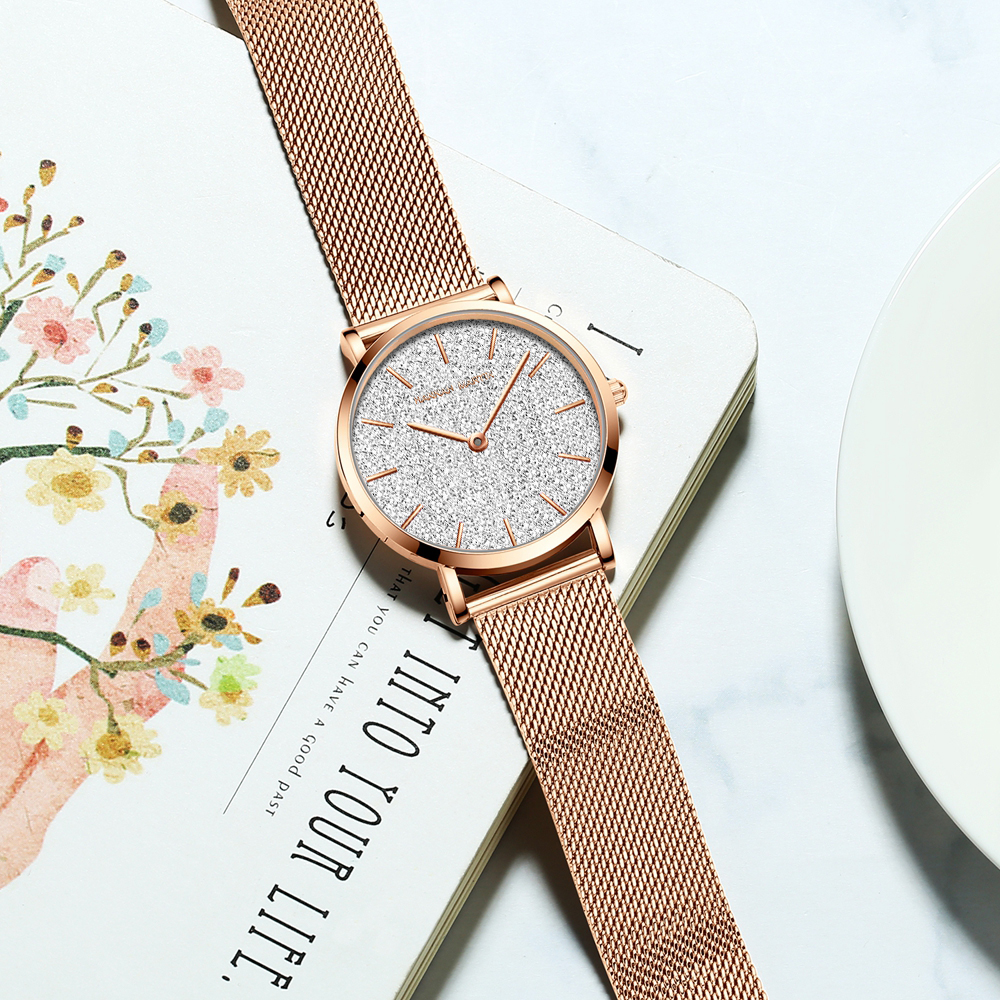 Hannah Martin Luxury Women's W - Mesh Stainless Strap บทวิจารณ์และราคา