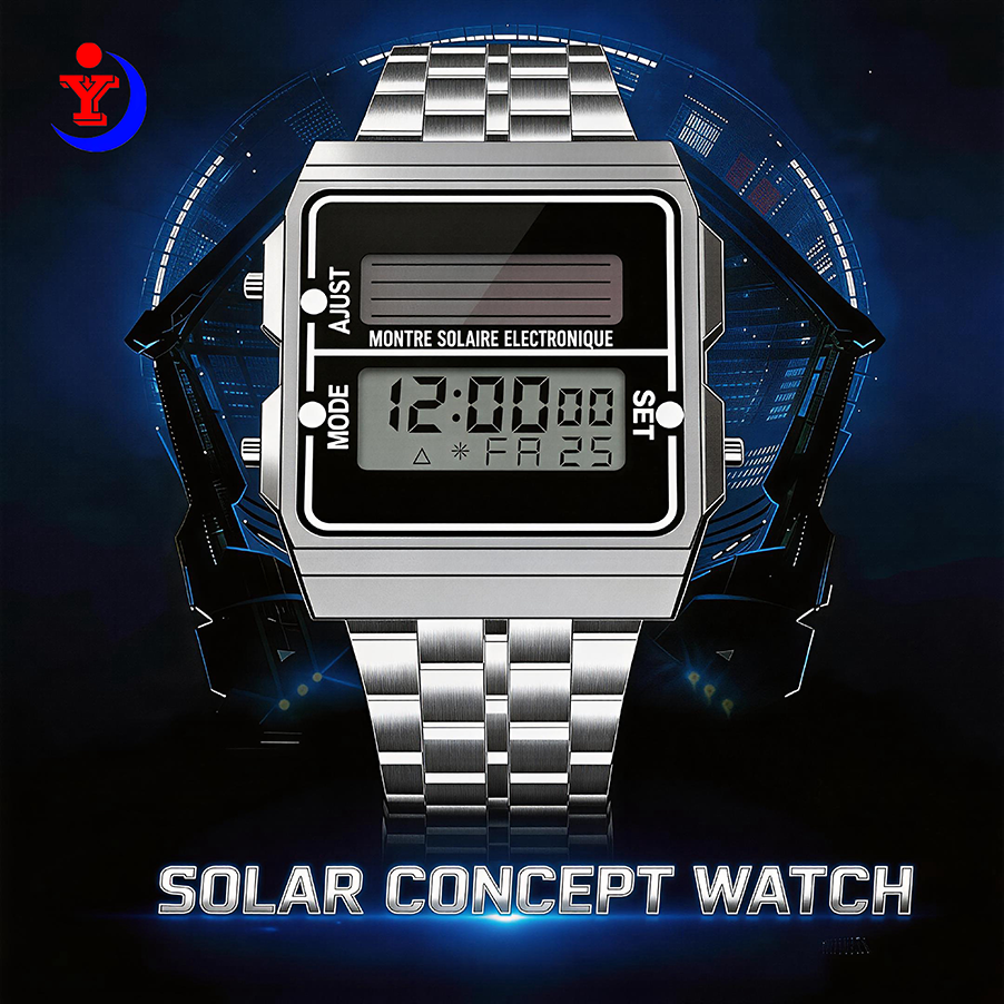 Retro Silver Metal Square Sola - Solar Powered Watch บทวิจารณ์และราคา