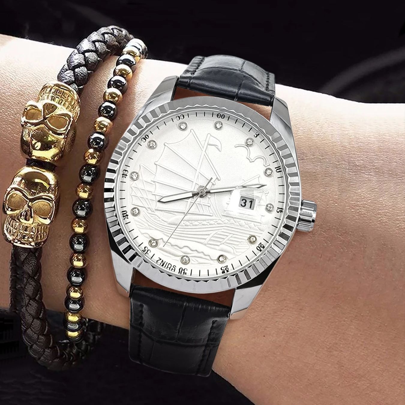 European and American Style Sa - Smartwatch Watches Best Gift For Men บทวิจารณ์และราคา