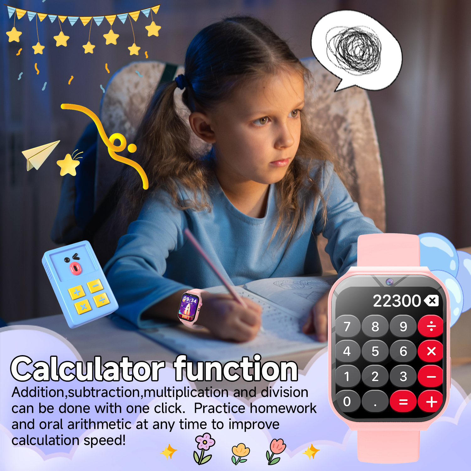 Study Partners for Kids HD Cam - Smartwatch Watches For Kid Boy With Alarm บทวิจารณ์และราคา