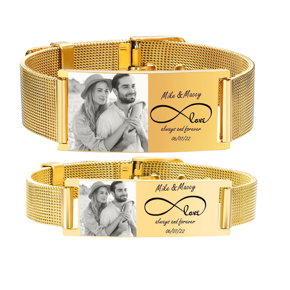 Personalized Photo Bracelet, S - Mesh Stainless Strap บทวิจารณ์และราคา