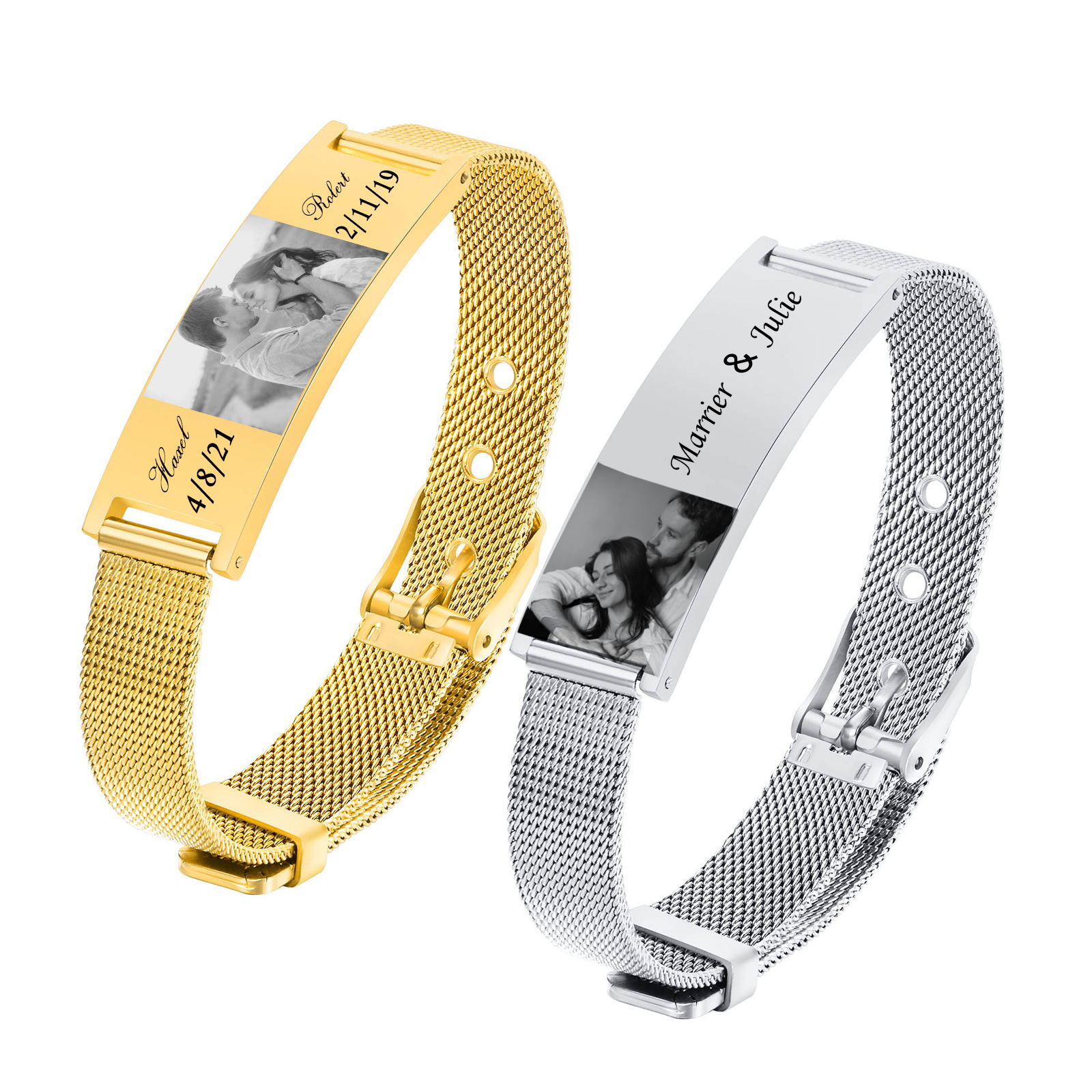Personalized Photo Bracelet, S - Mesh Stainless Strap บทวิจารณ์และราคา