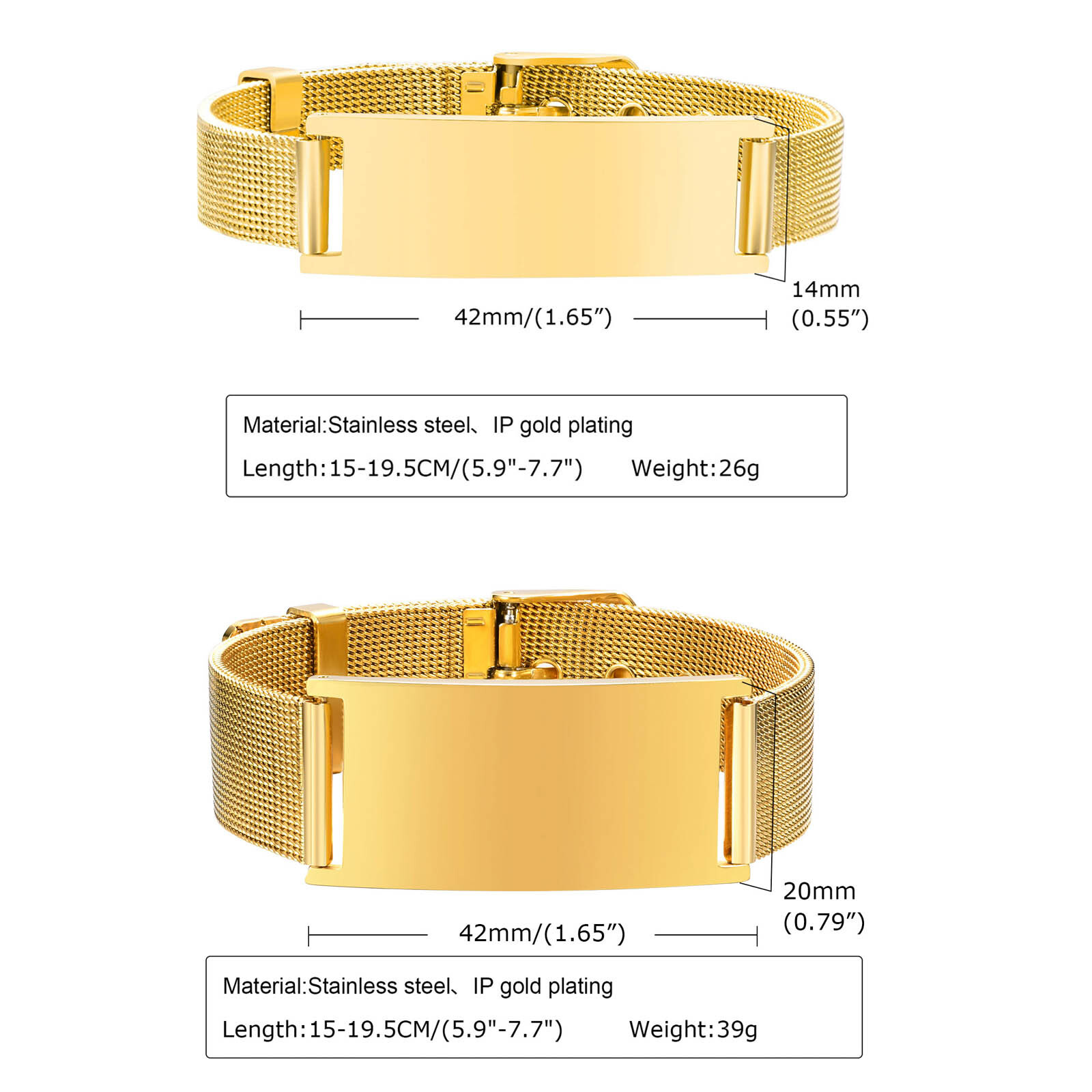Personalized Photo Bracelet, S - Mesh Stainless Strap บทวิจารณ์และราคา