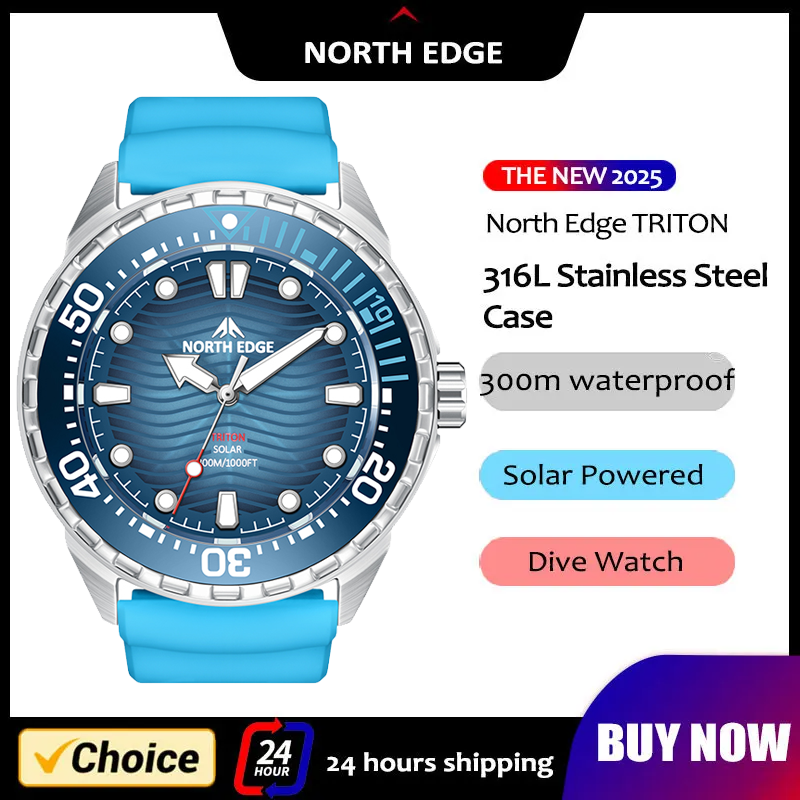 NORTH EDGE 2025 New TRITON Sol - Solar Powered Watch บทวิจารณ์และราคา
