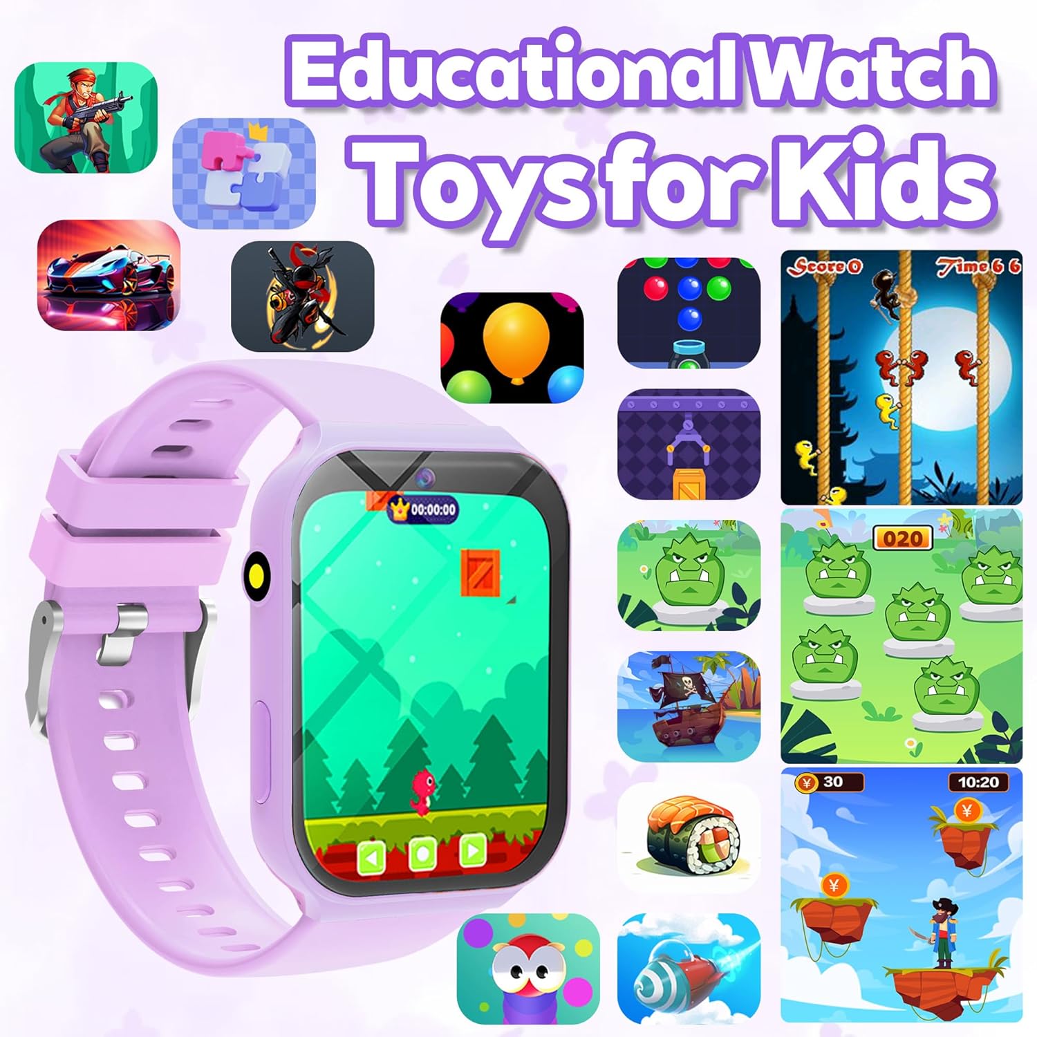 Kids Smart Watch with 18 Games - Smartwatch Watches For Kid Boy With Alarm บทวิจารณ์และราคา