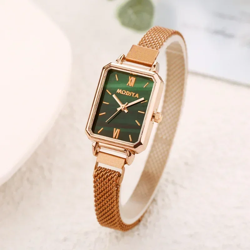 Women Watches Fashion Square L - Mesh Stainless Strap บทวิจารณ์และราคา