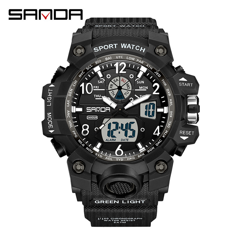 Fashion Sanda Brand Youth Mili - Solar Powered Watch บทวิจารณ์และราคา