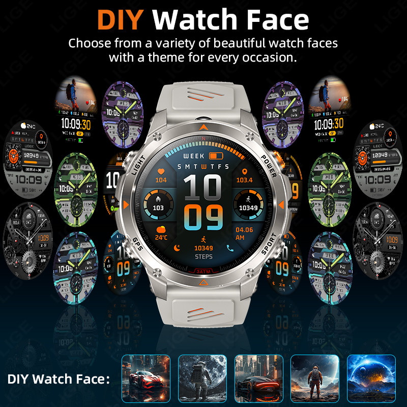 LIGE Rugged GPS Track Smart Wa - Watch Smartwatch บทวิจารณ์และราคา