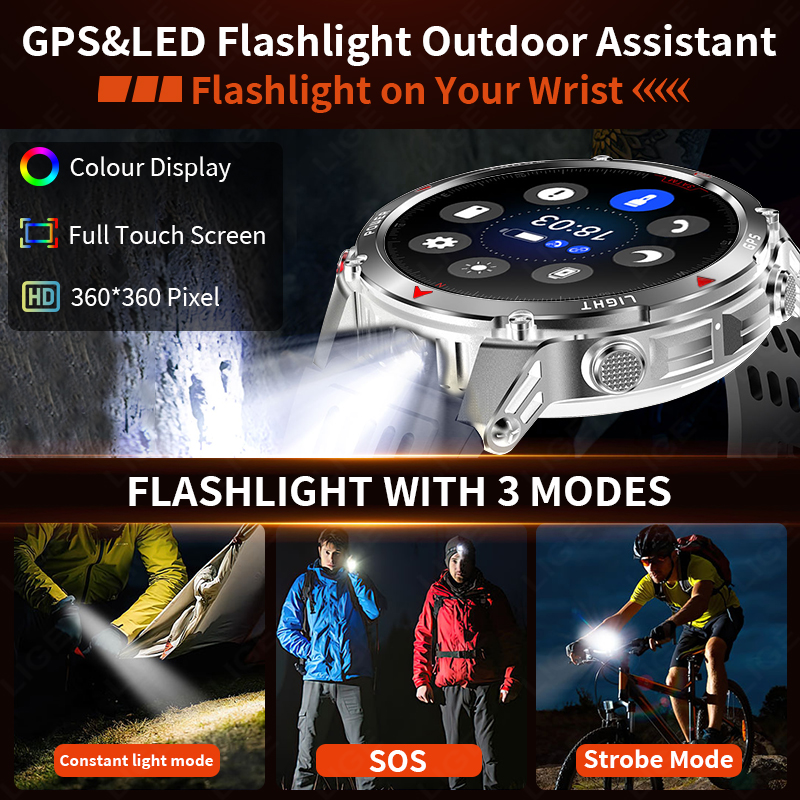 LIGE Rugged GPS Track Smart Wa - Watch Smartwatch บทวิจารณ์และราคา