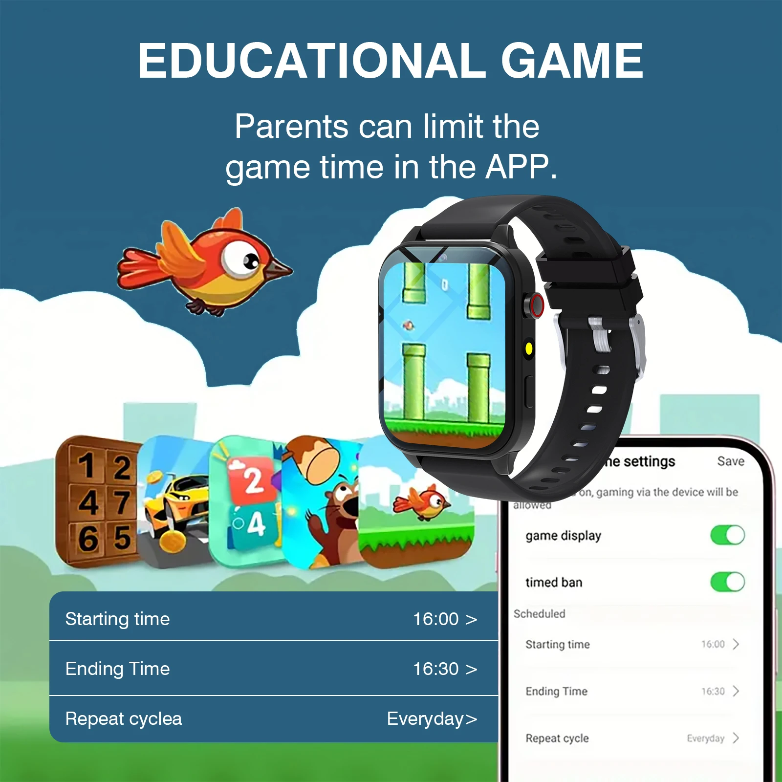 Kids′s Smart Watch 18 Games Ca - Smartwatch Watches Girls บทวิจารณ์และราคา