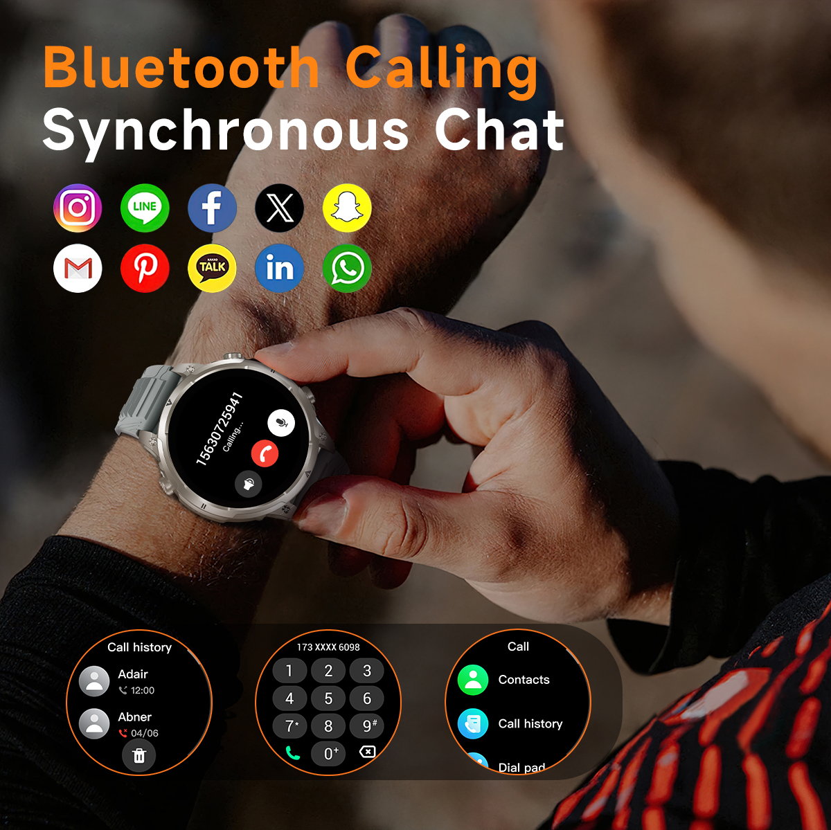 Outdoor GPS Sports Smart Watch - Smartwatch Watches With Bluetooth บทวิจารณ์และราคา