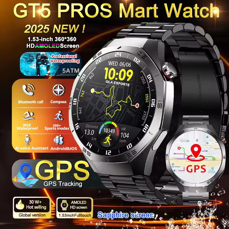 Round GPS Smart Watch Waterpro - Smartwatch Watches Best Gift For Men บทวิจารณ์และราคา
