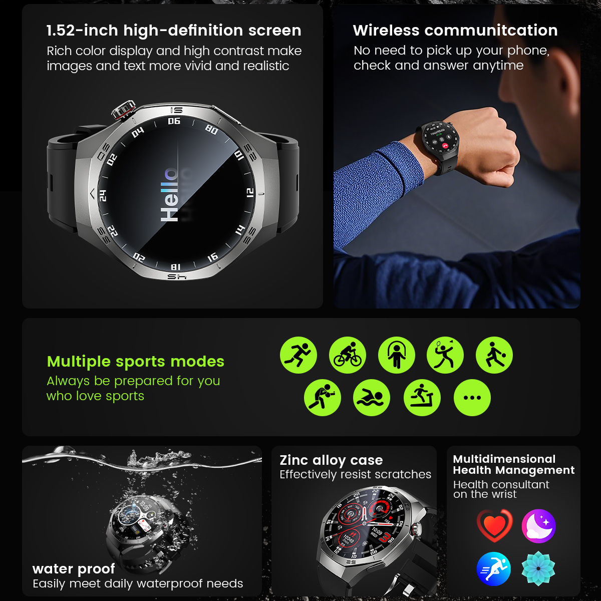 Round GPS Smart Watch Waterpro - Smartwatch Watches Best Gift For Men บทวิจารณ์และราคา