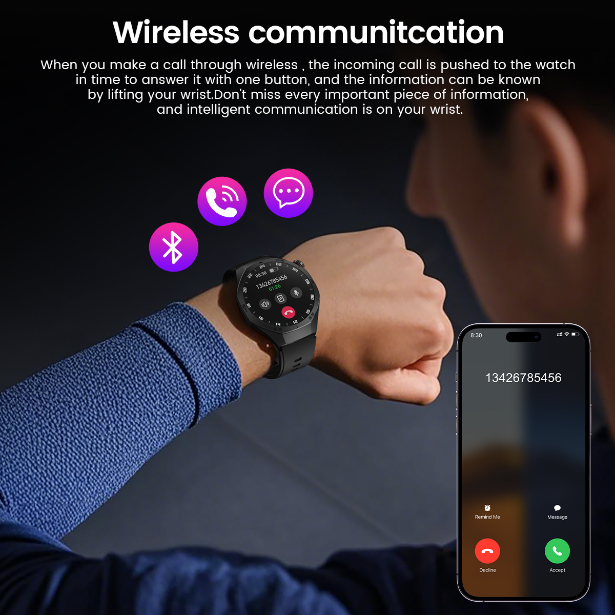 Round GPS Smart Watch Waterpro - Smartwatch Watches Best Gift For Men บทวิจารณ์และราคา