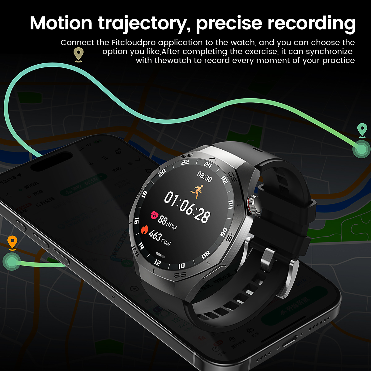 Round GPS Smart Watch Waterpro - Smartwatch Watches Best Gift For Men บทวิจารณ์และราคา