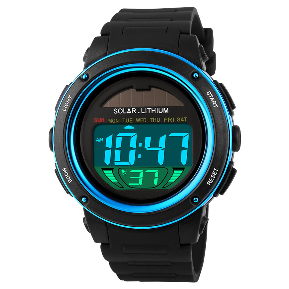 Solar Powered Digital Men Wome - Solar Powered Watch บทวิจารณ์และราคา