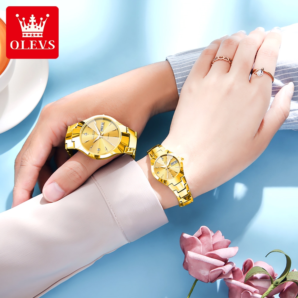 OLEVS TOP Brand Gold Watches f - Smartwatch Watches For Men Brands บทวิจารณ์และราคา