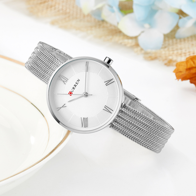 CURREN 9020 Small Dial Quartz  - Mesh Stainless Strap บทวิจารณ์และราคา