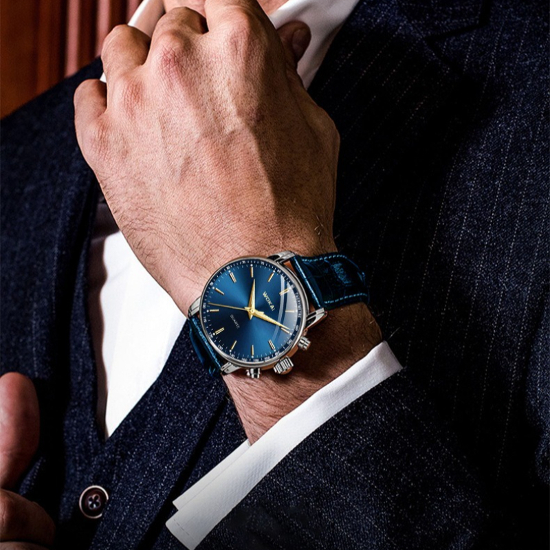 Watch Men Blue Watches Casual  - Smartwatch Watches Best Gift For Men บทวิจารณ์และราคา