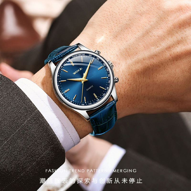 Watch Men Blue Watches Casual  - Smartwatch Watches Best Gift For Men บทวิจารณ์และราคา