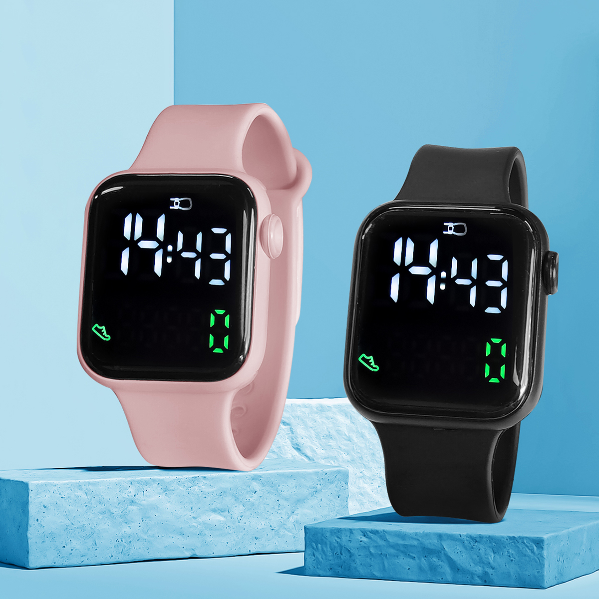 New 2PCS Student Minimalist Sm - Smartwatch Watches Girls บทวิจารณ์และราคา