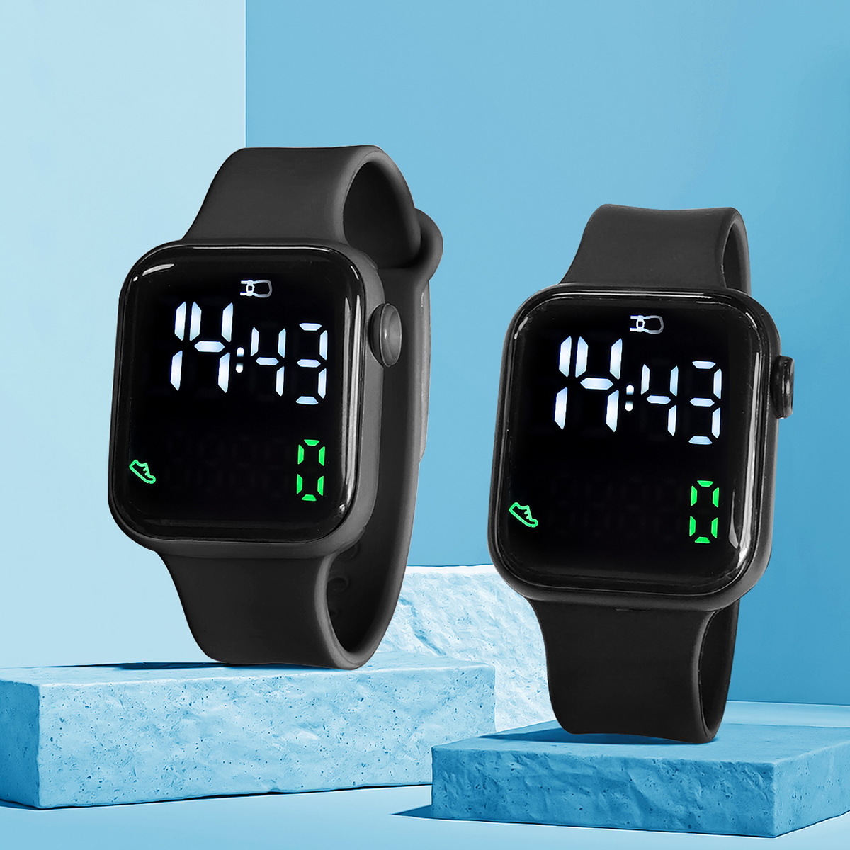 New 2PCS Student Minimalist Sm - Smartwatch Watches Girls บทวิจารณ์และราคา
