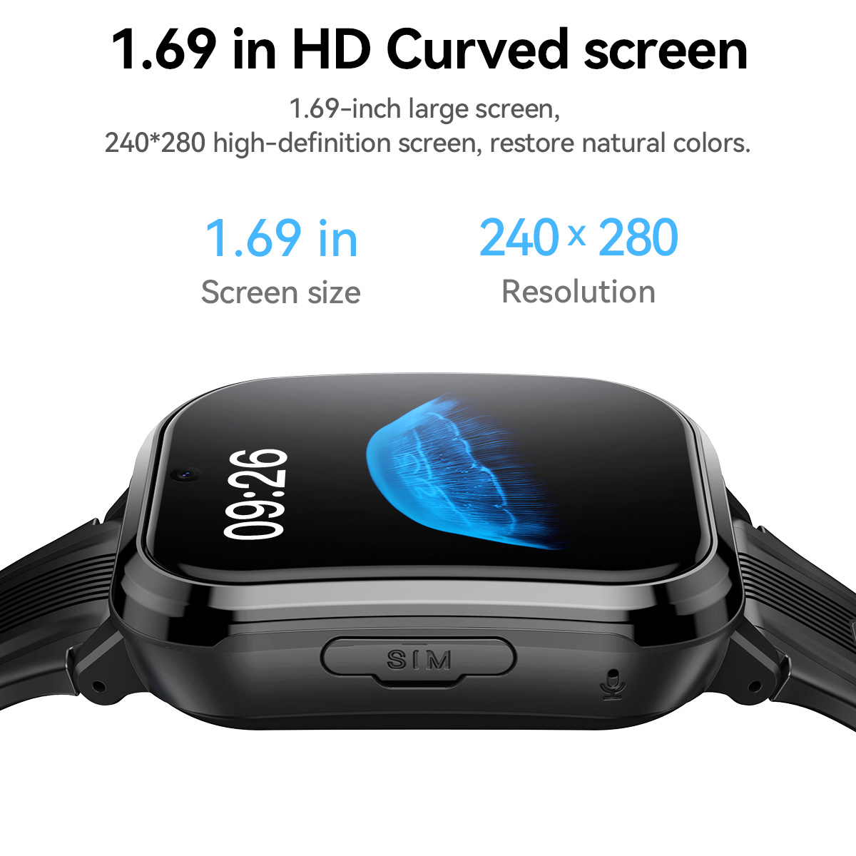 HOCO Y108 1.69inch HD LCD Curv - Smartwatch Watches For Kid Boy With Alarm บทวิจารณ์และราคา
