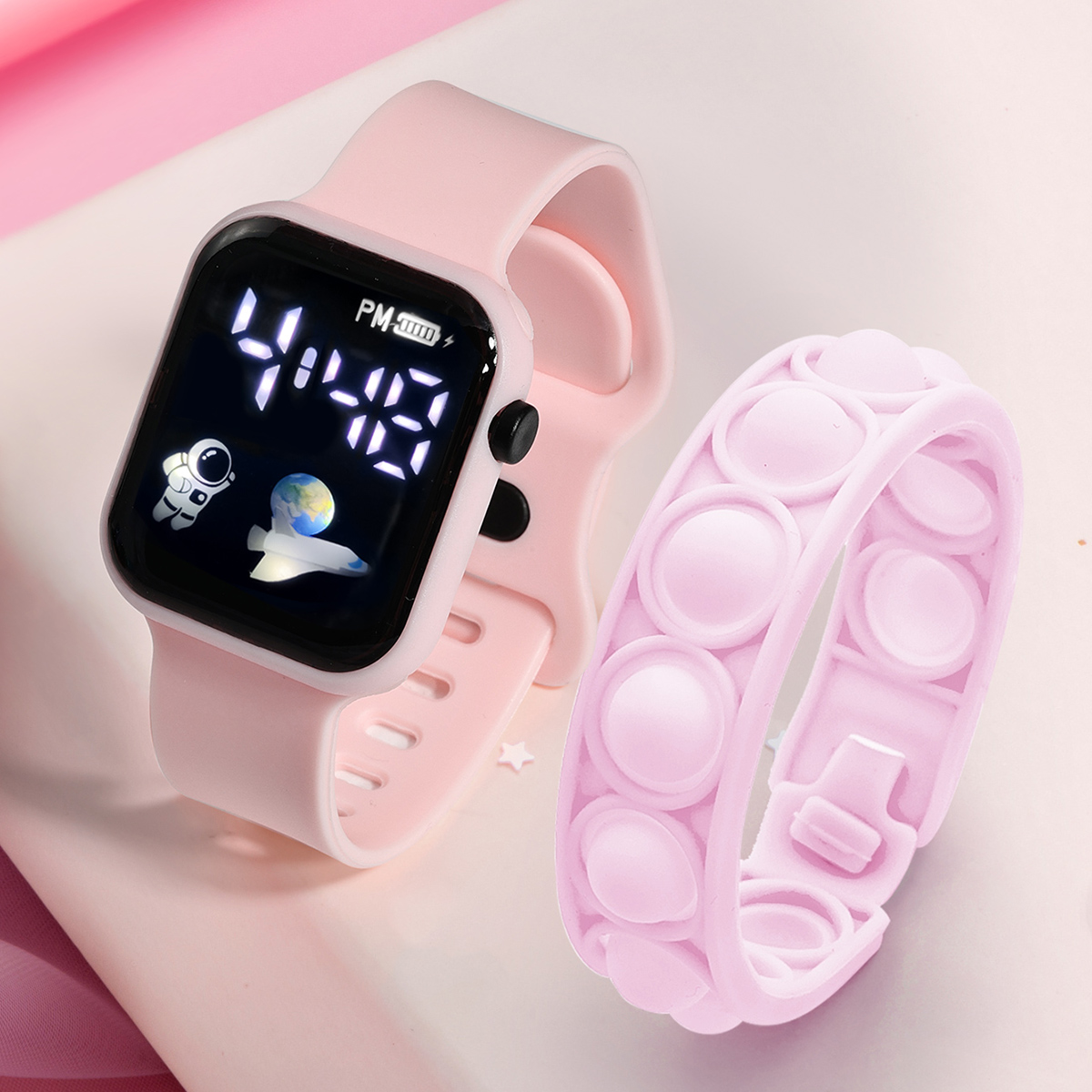 2PCS Children's Smart Watch Br - Smartwatch Watches Girls บทวิจารณ์และราคา